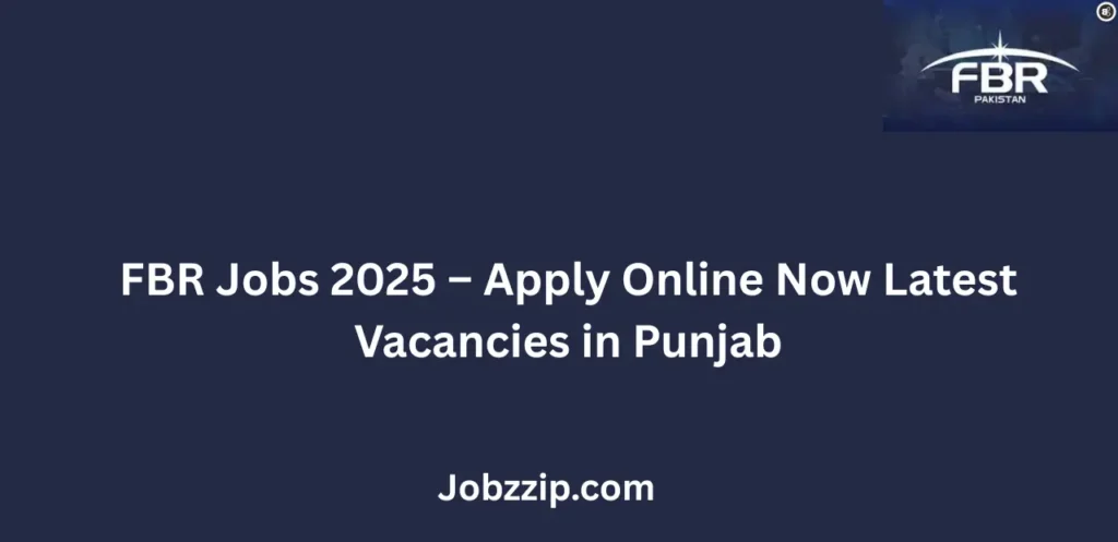 FBR Jobs 2025 Apply Online Now Latest Vacancies in Punjab