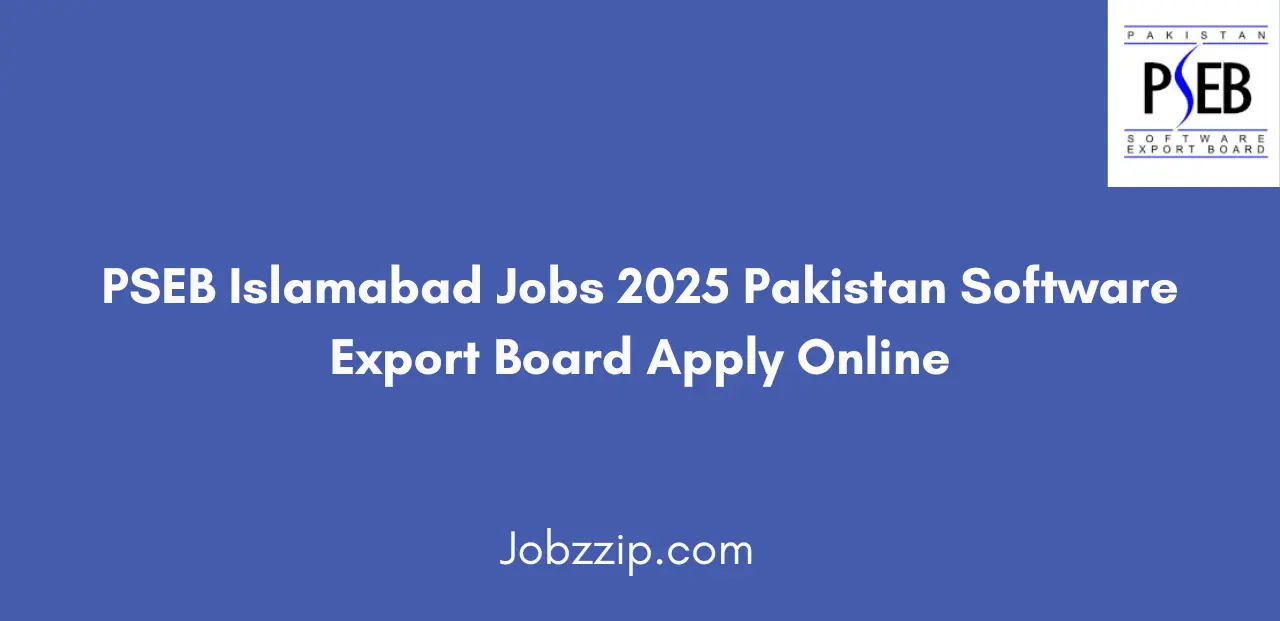 PSEB Islamabad Jobs 2025 Pakistan Software Export Board Apply Online